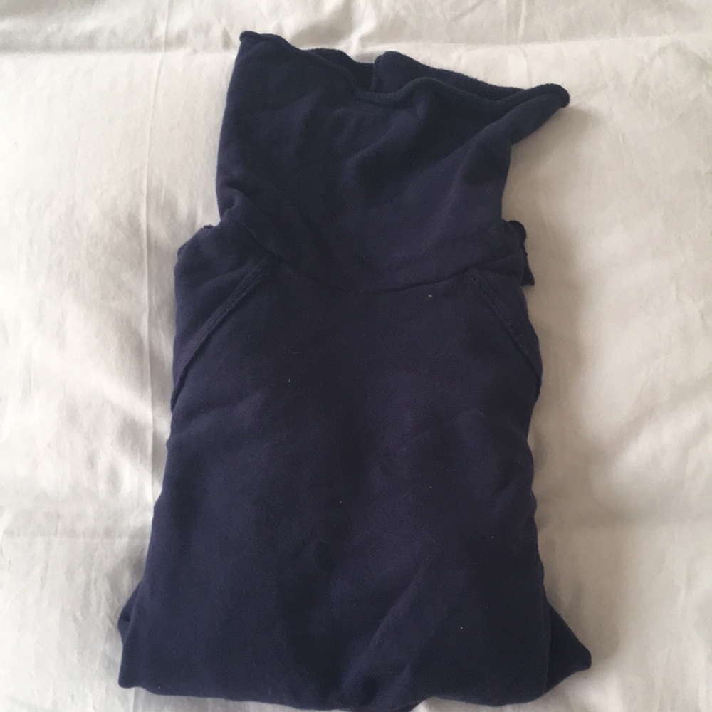 Navy Cowl Neck Sweatshirt